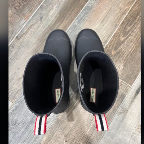 WOMEN'S HUNTER TABITHA BLACK RAIN BOOTS SIZE 9 - Picture 4 of 8